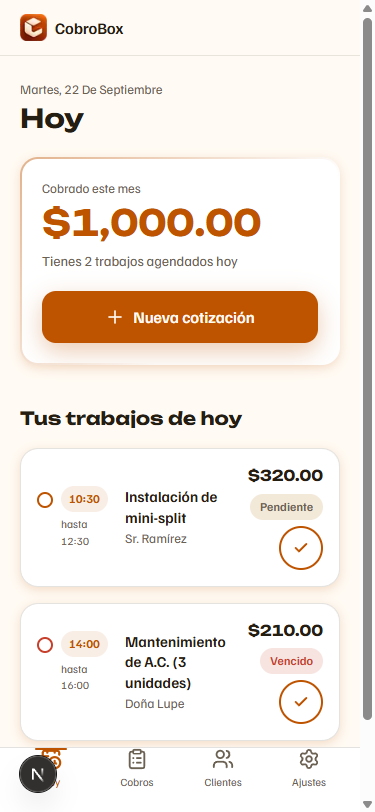 Tu día ordenado por horario